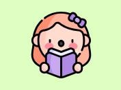 Child reading a purple book