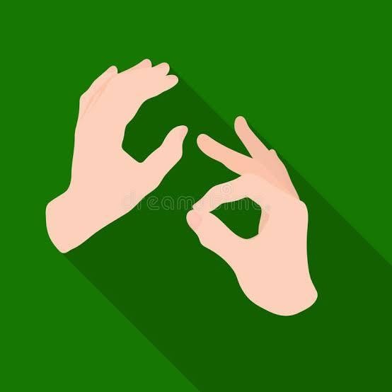 Hands forming a sign language gesture